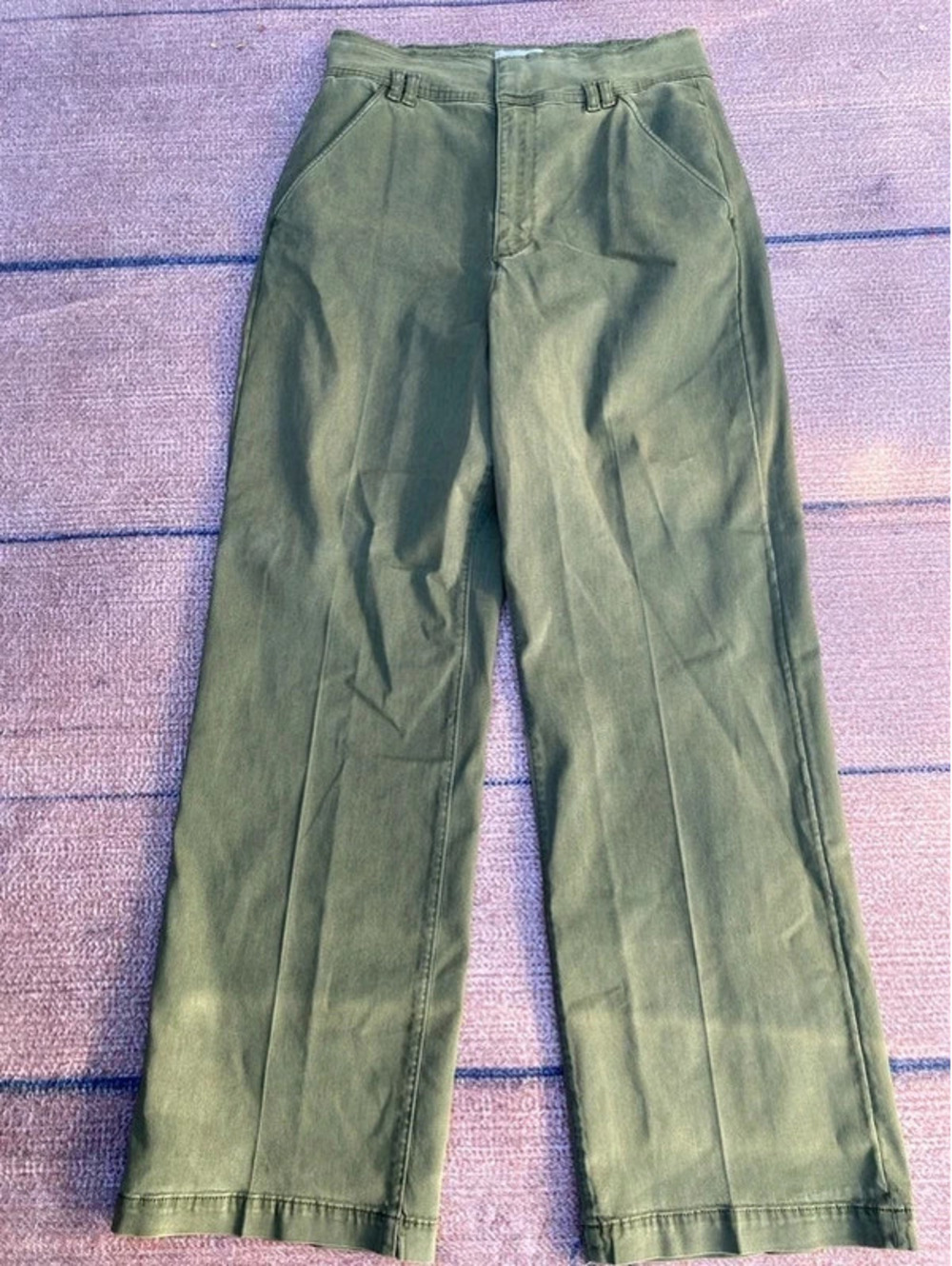 Frame oversized pocket utility pant washed fatigue green 30 minimalist